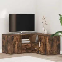 vidaXL Eckregal Räuchereiche 160x40x45 cm Holzwerkstoff