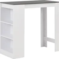 Bartisch mit Regal Weiß 110x50x103 cm