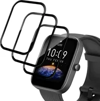 3X 3D Schutzglas Glasfolie für Amazfit Bip 3 / 3 Pro Panzerfolie Display Full Screen Curved