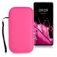 6,7/6,8 Handy Tasche 17,2 x 8,4 cm Innenmaße kwmobile Handytasche für Smartphones XL Neopren Handy Hülle Neon Pink