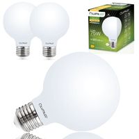 LUMILED 3x E27 LED Lampen G95 Vintage Globe 8W Ersetzt 75W Glühlampe 880lm Leuchtmittel 3000K Warmweiß Glühbirne milchig Filament Glas Große Kugel Deko 3 Stück Birnen Haus Café Bar ?95mm