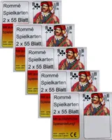 2x55 Romme Spielkarten Set