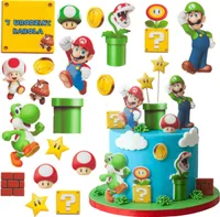 SweetFanaberia | Tortendekorationsset, bedruckt SUPER MARIO - Kreative Tortendekoration für Kindergeburtstage