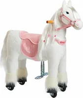 Pferd mit Rollen von Ponnie Tiara S mit rosa Sattel