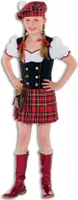 L3100500-128 rot-kariert Kinder Schottenkleid Schottenkostüm Gr.128