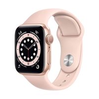 Apple Watch Series 6 (44mm) GPS mit Sportarmband gold/sandrosa Alu Case watchOS