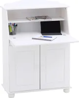 Sekretär Schreibtisch Landhausstil Kommode Klappensekretär Schreibkommode DAVID COLMAR weiß