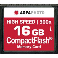 AgfaPhoto Compact Flash, 16GB, 16384 MB, Kompaktflash (CF), 100000 Zyklen pro logischen Sektor, 42.8 mm, 3.3 mm, 36.4 mm