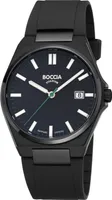 Boccia Uhr Uni 3667-04 Titan, Schwarz, Quarz, Analog