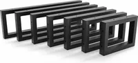 HEVVA - 15 cm hohe Waschtischhalterung  RHEIN - 35 cm Tiefe, Schwarz, 2er Set