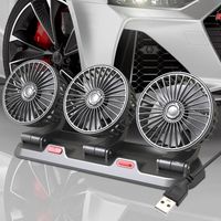 5V Auto KFZ Ventilator Dreiköpfiger Lüfter, Auto Klimaanlage Fan Kühler Kühlluftventilator