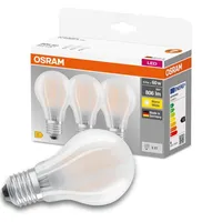 OSRAM LED-Lampe BASE A60, E27, EEK: E 7 W, 806 lm, 2700 K, 3 Stück