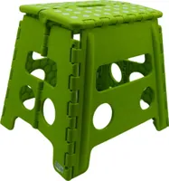 Relaxdays Klapphocker L bis 120kg Hocker Sitzhocker Fußhocker Schemel Tritt grün