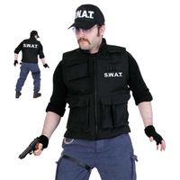 Weste W Männerweste SWAT A S Undercover Polizei Set mit Zubehör T