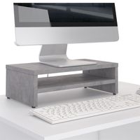Monitorständer SUBIDA Monitorerhöhung Schreibtischaufsatz Bildschirmerhöhung mit Ablagefach, in Betonoptik
