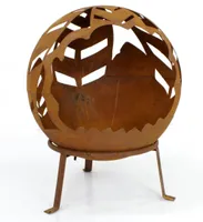 Metall rost Feuerkugel 50cm x 63cm