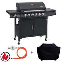 TAINO RED 6+1 Brenner Gasgrill Abdeckung Set Gasregler BBQ Zubehör Cover