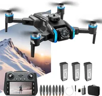 FORSMANO GPS Drohne, faltbar, mit 180° EIS-Hauptkamera, 5G-Fernsteuerung, eingebauter 4,5" Bildschirm, 25 Min Flugzeit, 1300mAh Akku, Schwarz
