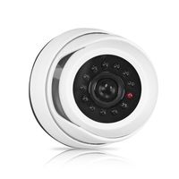 kwmobile Dummy Kamera für Deckenunterbau - mit LED Licht - Dome Überwachungskamera Attrappe - täuschend echte Fake Security Camera in Weiß