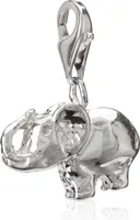 Damen Charm-Anhänger Elefant 925 Silber 17x11mm Motiv Amulett für Bettelarmband
