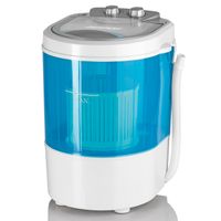EASYmaxx Mini-Waschmaschine, weiß/blau Mini Waschmaschine Camping Waschautomat Mini-Waschmaschine Reiswaschmaschine NEU