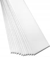 BawiTec Profilé d'angle en plastique PVC Blanc 50 x 10 mm 200 cm