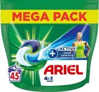 Ariel 4in1 Waschmittelkapseln + aktive Geruchsabwehr – Touch of Ambi Pur – 45 Kapseln