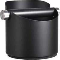 Abklopfbehälter für Siebträger mattschwarz - Knock Box für Kaffeesatz mit spezieller geräuschabsorbierender Schlagstange - Abschlagbehälter für dein Barista Zubehör.