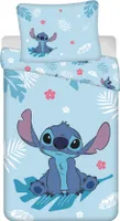 Zestaw pościeli Jerry Fabrics Stitch Angel | dwustronna poszwa na kołdrę 140 x 200 cm i duża poszewka na poduszkę 70 x 90 cm | 100% bawełna, niebieska