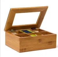 relaxdays Teebox braun 22,0 x 16,0 cm