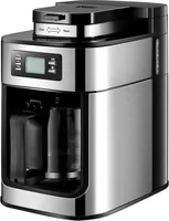 Programmierbare Kaffeemaschine mit Timer, 1050 Watt, 1,2 l, grosses Fassungsvermoegen, 2šC8 Tassen, Tropfkaffeemaschine, Warmhalten, Mahlen und Bruehen, automatische Kaffeemaschine mit integrierter Kaffeemuehle mit Mahlwerk