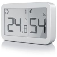 BEARWARE - Thermometer Hygrometer digital Innen - Temperatur und Luftfeuchtigkeit – Komfortsymbole – gut ablesbar – LCD-Anzeige –- inkl. Batterie sowie Magnet und Klebestreifen –weiß