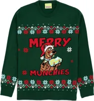 Scooby Doo - Pullover für Herren - weihnachtliches Design NS7021 (S) (Grün/Rot)