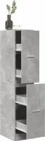 vidaXL Apothekerschrank Betongrau 30x41x144,5 cm Holzwerkstoff