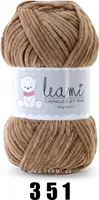 LEAMI Chenille soft FINE (100g/160m) 351 braun