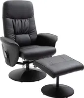 Homcom HOMCOM Massagesessel mit Ottomane TV-Sessel Relaxsessel 145° Neigung schwarz 700-113V01