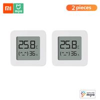 2 Stueck Xiaomi BT Thermometer 2 Wireless Smart Electric Digital Hygrometer Feuchtigkeitssensor Arbeiten Sie mit Mijia APP