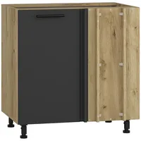 Halmar Szafka kuchenna narożna dolna Vento DN-100/82 - dąb craft / antracyt