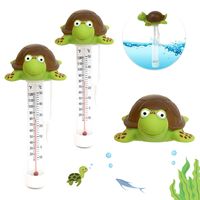 2 Stück Pool Schwimmende Thermometer Schwimmbad Schildkröte Figur Poolthermometer