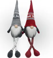 Wichtel 2er Set, Weihnachtswichtel als Kantenhocker, Gnome mit Strickmützen