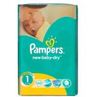 Pampers Baby Dry Gr. 1 New Baby 2-5kg, 43 Stück