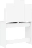 vidaXL Toaletný stolík so zrkadlom biely 96x39x142 cm