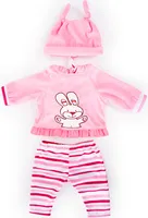 Bayer Design 83888AA Kleider für Puppen 38 cm, 3 Teile, Babypuppen Anziehsachen, rosa, Hasenmotiv