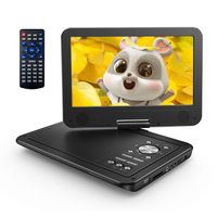 YOTON YD105 Przenośny Odtwarzacz DVD 12,5" z obrotowym ekranem HD 10,5" do samochodu i dla dzieci z ładowarką samochodową i zasilaczem sieciowym