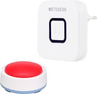 Retekess TH004 Drahtloses Notrufsystem Alarm Notrufknopf, mit Großer Knopf für Senioren Krankenpflege Senioren Notruf