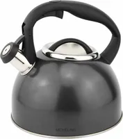 MICHELINO 2,5 Liter Edelstahl Flötenkessel Teekessel Kessel schwarz 11403
