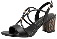 Marco Tozzi  Damenschuhe Elegant Sandalette Schwarz Freizeit, Schuhgröße:38 EU