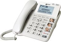 Geemarc CL595 schnurgebundenes verst„rktes 50 dB Schwerh”rigentelefon mit Fototasten, Anrufbeantworter, Sprachansage und SOS Taste - Deutsche Version