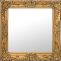 Möbel Wandspiegel im Barock-Stil 50x50 cm Golden - Dekospiegel 320313