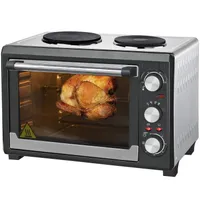 Syntrox Germany 26L Minibackofen mit 2 Kochplatten – Kompakter und Energieeffizienter Mini-Ofen für Kleine Küchen, Studentenwohnungen & Mehr